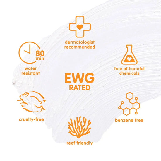 Product features with icons and text on a white background