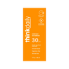 Orange packaging of thinkdaily Everyday Sun Serum with SPF 30 on a white background