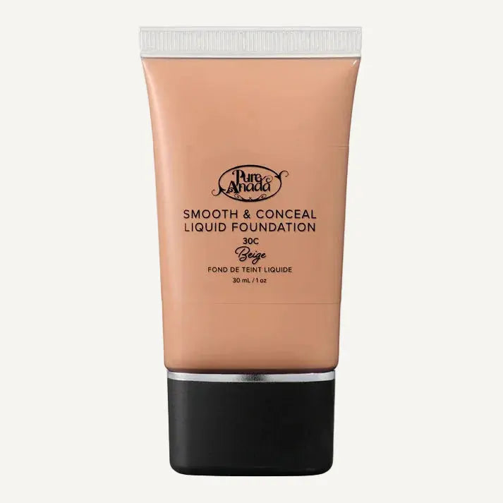 Tube of Pure Anada Smooth & Conceal Beige 30C Liquid Foundation on a white background
