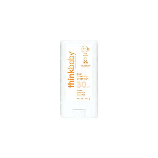 thinkbaby sunscreen stick on a white background