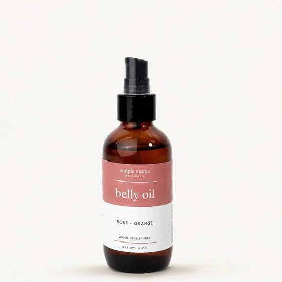 Simple Body - Belly Oil, Rose + Orange 4oz (AI)