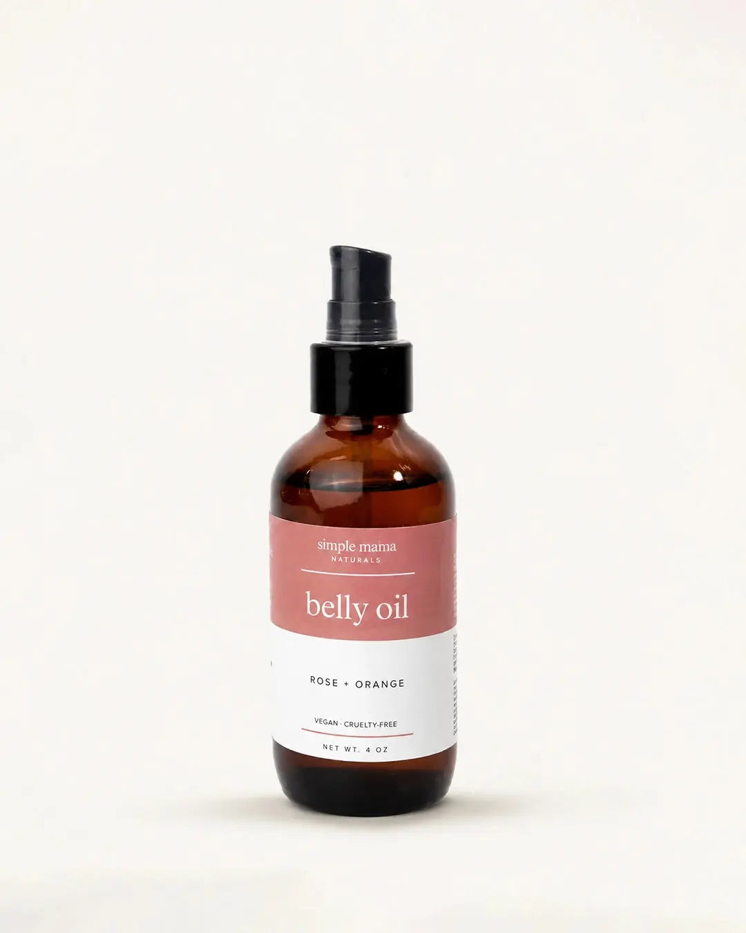 Simple Body - Belly Oil, Rose + Orange 4oz (AI)