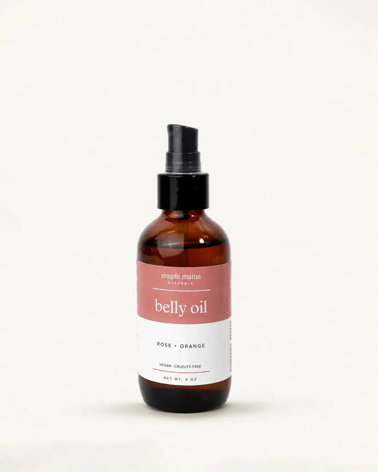 Simple Body - Belly Oil, Rose + Orange 4oz (AI)