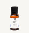 Bottle of Simple Body Sleep Well organic essential oil blend on a white background