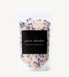 Jasmine Clementine Botanical Bath Salts in a stand up pouch on a white background.