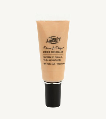 A photo of Pure Anada's Liquid Concealer in Very Fair which is a medium beige color in a tube with a black top. 