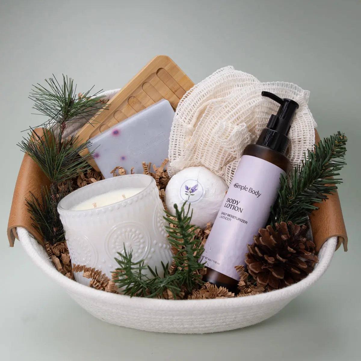 Lavender & Lilac Bath Basket Simple Body