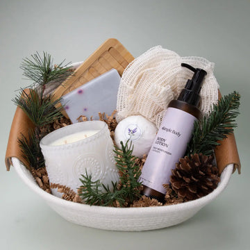 Lavender & Lilac Bath Basket Simple Body