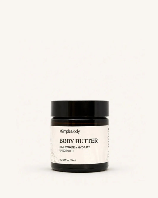 Simple Body - Unscented Body Butter for Dry and Cracked Skin 1oz (AI)