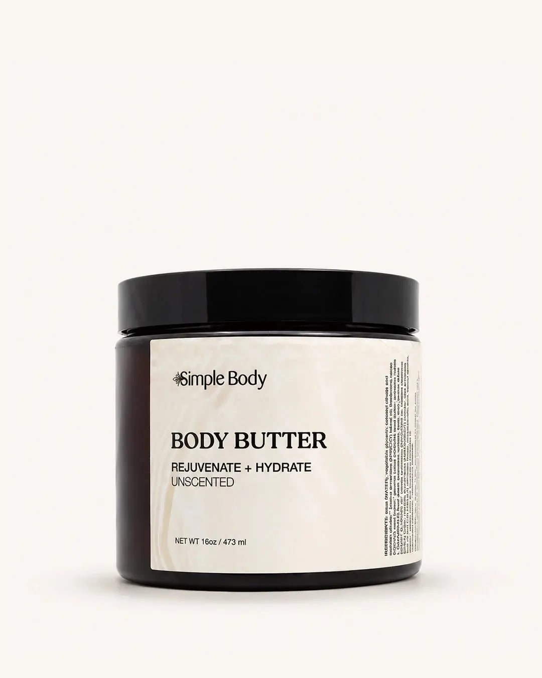 Simple Body - Unscented Body Butter for Dry and Cracked Skin 16oz (AI)
