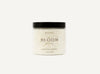 Jar of Eucalyptus and Lavender bath salts from Bloom Bath Co on a white background