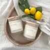 Signature Frosted Glass Soy Candle, Single Wick Riley And Wheat