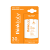 thinkbaby sunscreen stick packaging with orange background