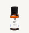 Bottle of Simple Body Sleep Well organic essential oil blend on a white background