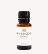 Bottle of Simple Body Frankincense Organic Essential Oil on a white background