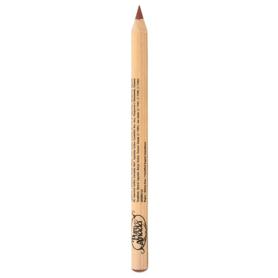 Lip pencil by Pure Anada in a warm orange brown color on a white background