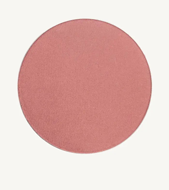 An image of Pure Anada's Tender Twig Cheek Color which is a Dusty Rose color and round.