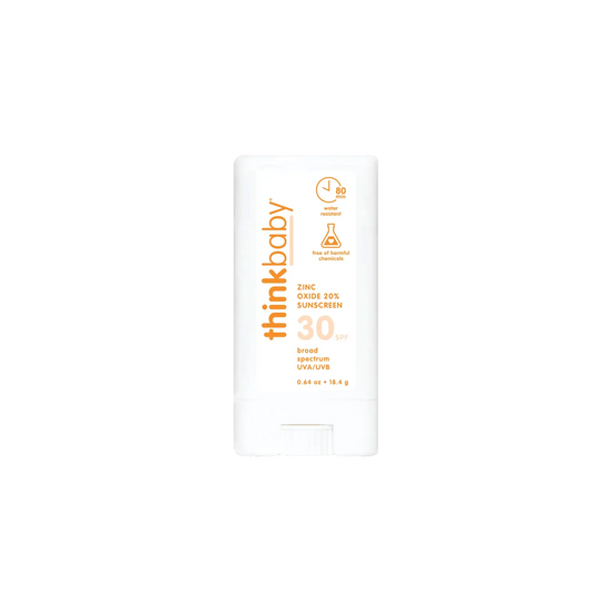 thinkbaby sunscreen stick on a white background