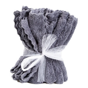 Gray microfiber cloths, bundle of 3.