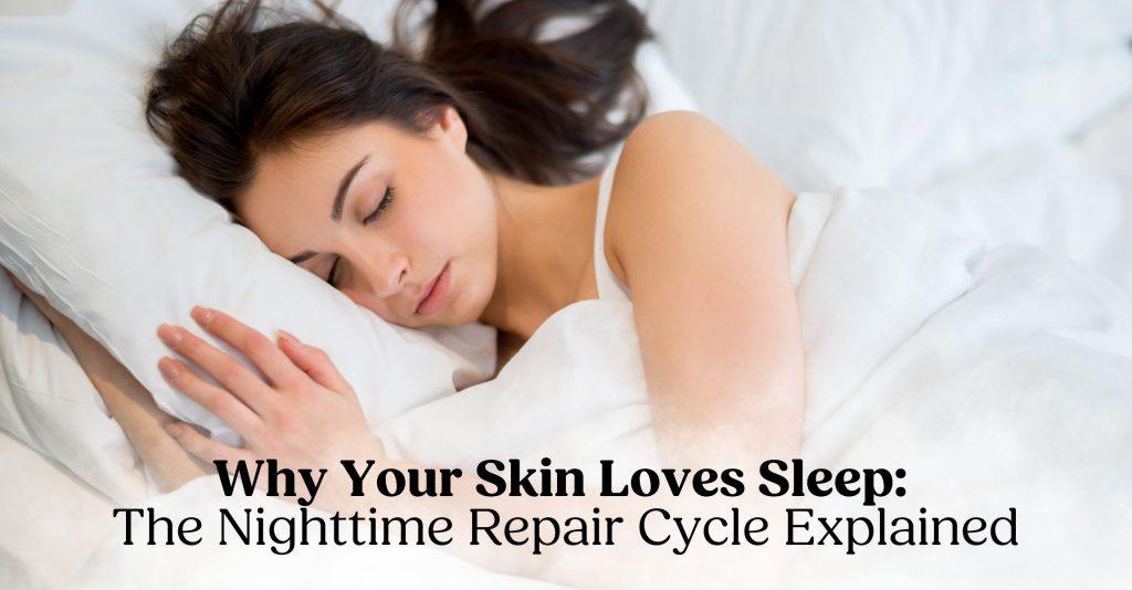 A photo of a woman sleeping in white sheets with a white pillow