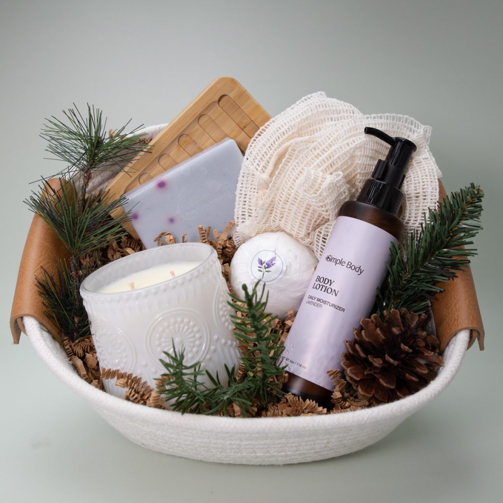 Lavender & Lilac Bath Basket