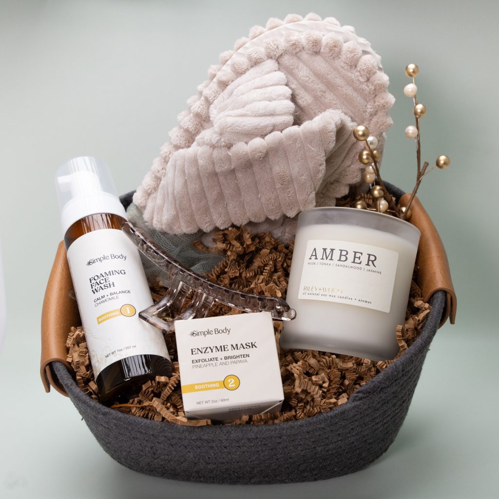 Spa Night Gift Basket - Cozy At-Home Self-Care Gift Set